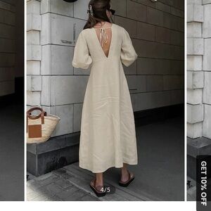 Never Used-Tags STILL ON |Cotton Linen Spring Dress| Size L| Commense